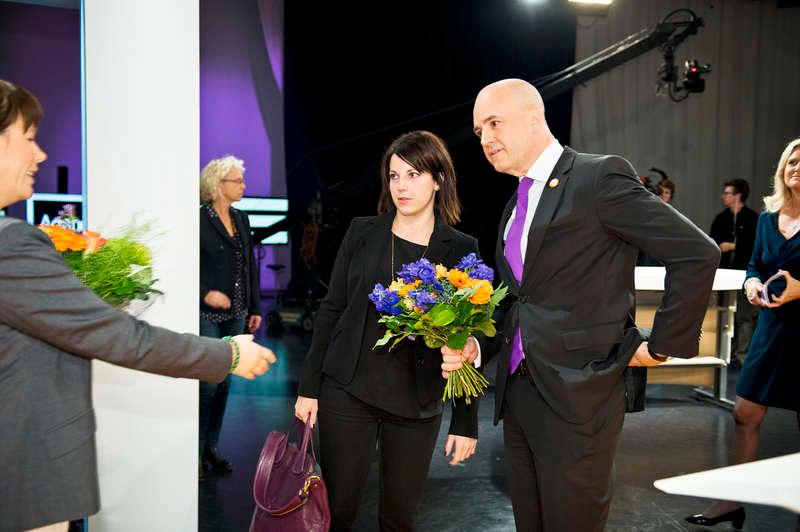 Reinfeldt tillsammans med Roberta Alenius.
