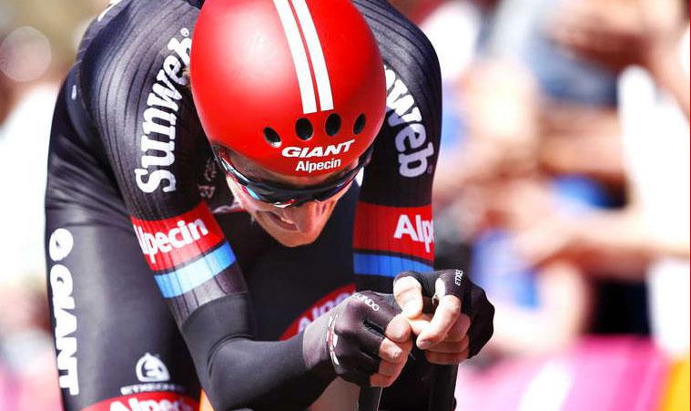 Mjölksyra Tobias Ludvigsson på tempocykeln under den succéartade inledande etappen av årets Giro d'Italia.