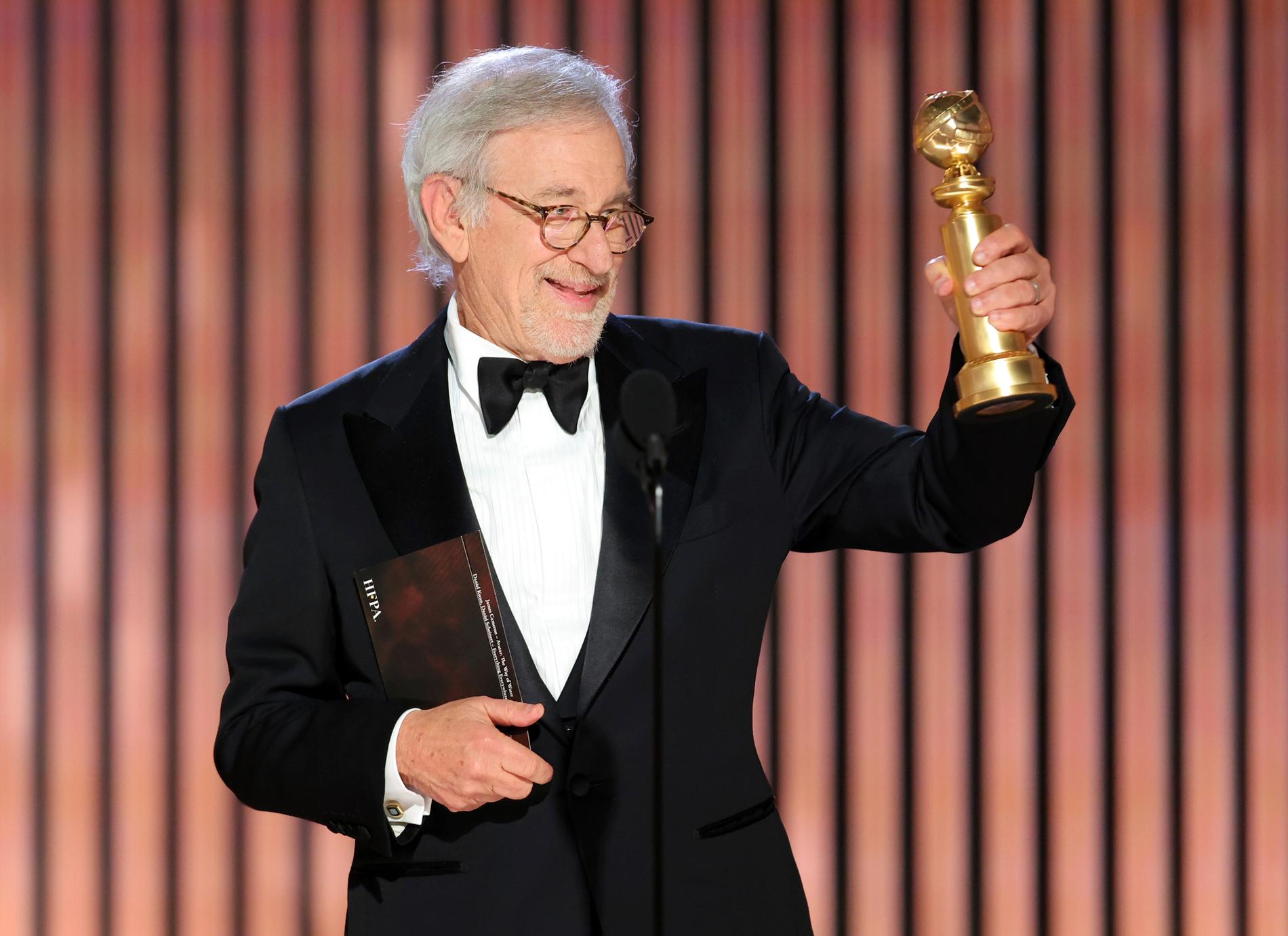 Steven Spielberg vann regipriset för sin film "The Fabelmans" på Golden Globe-galan tidigare i veckan.