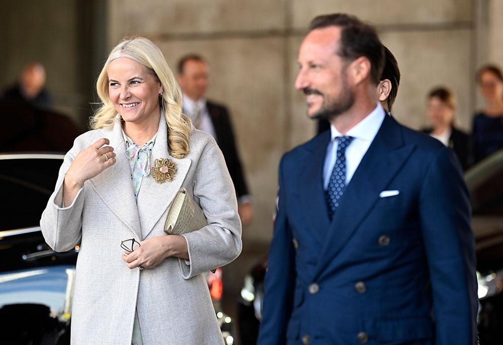 Kronprinsessan Mette-Marit och kronprins Haakon på besök i Stockholm. 