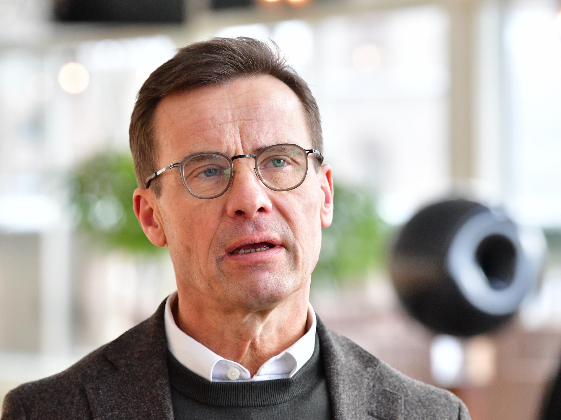 Moderaternas partiledare Ulf Kristersson är kritisk till att dagens samtal snarast blev ett informationsmöte. Arkivbild.