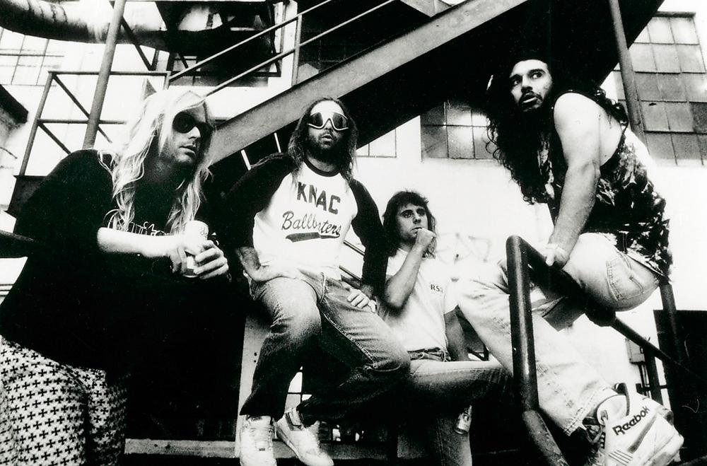 Jeff Hanneman, Kerry King, Dave Lombardo och Tom Araya, 1990.