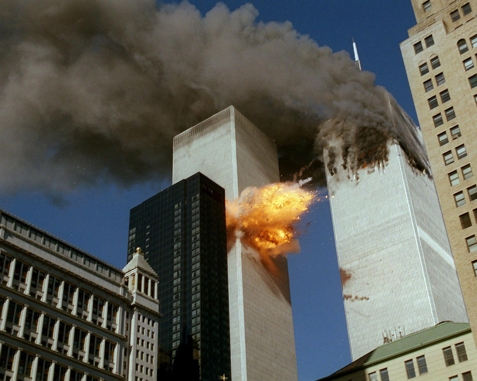 Terrorattackerna mot Word Trade Center i New York den 11 september 2001.