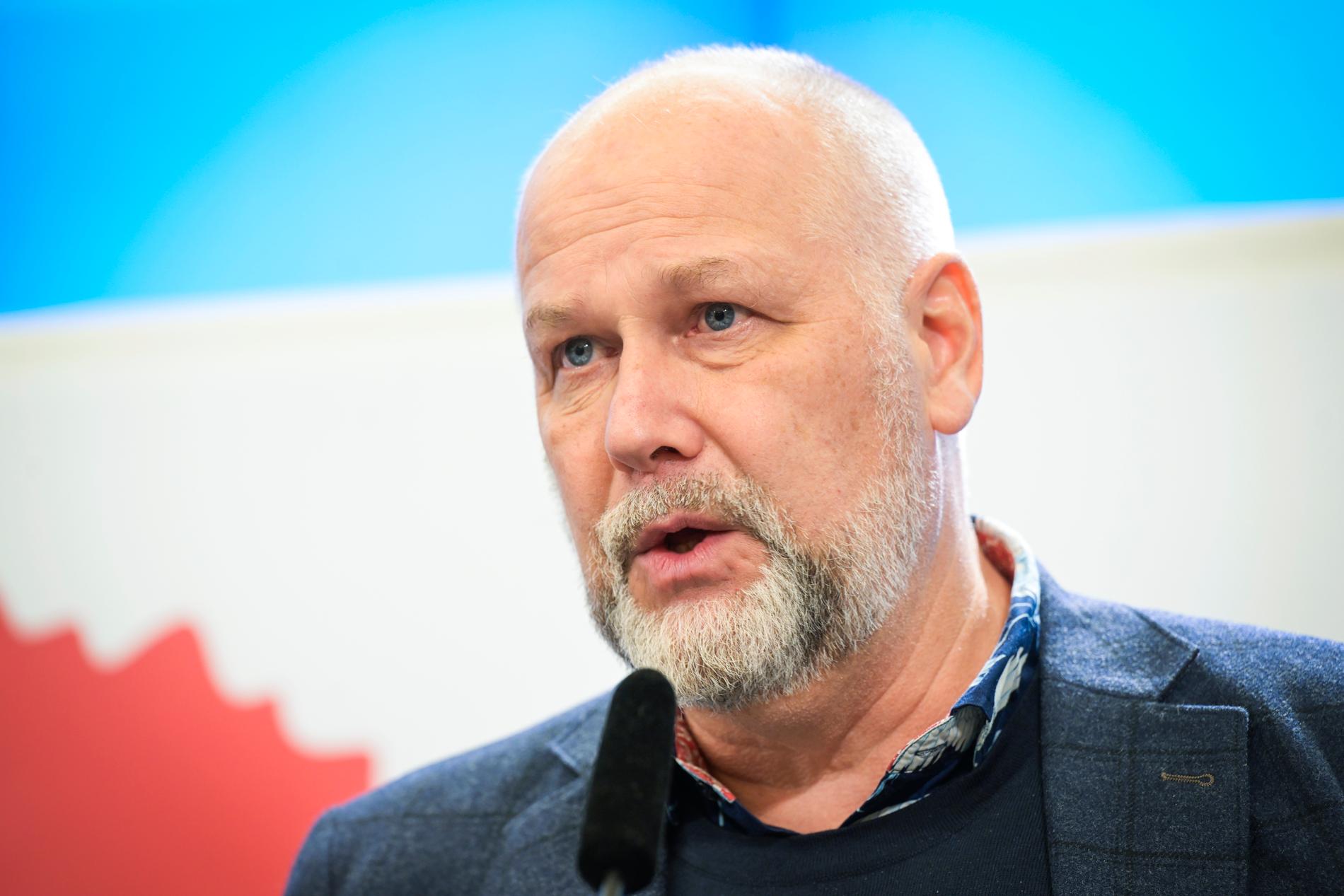 Vänsterpartiets toppkandidat i EU-valet, före detta partiledaren Jonas Sjöstedt. Arkivbild.