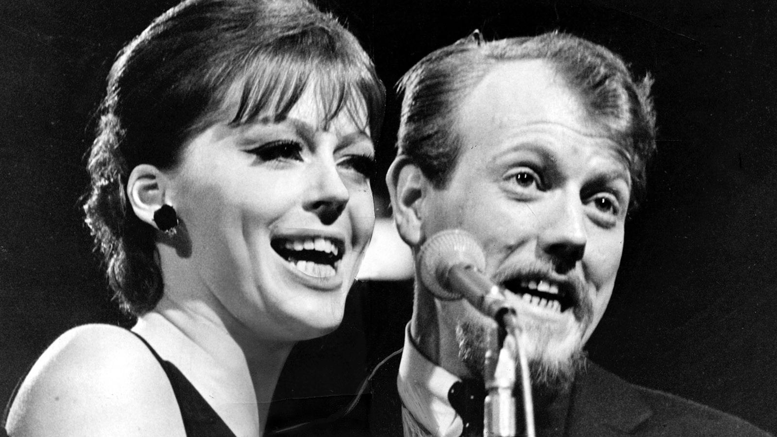 Svante Thuresson och Lill Lindfors i Melodifestivalen 1966.
