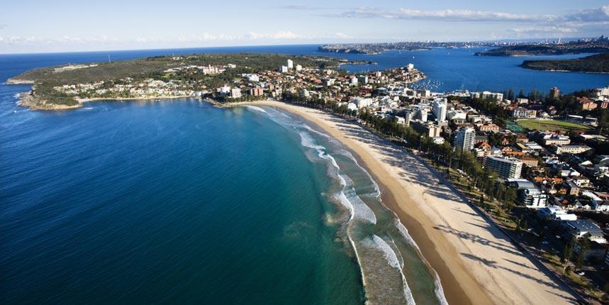 En annan känd Sydney-strand är Manly Beach.