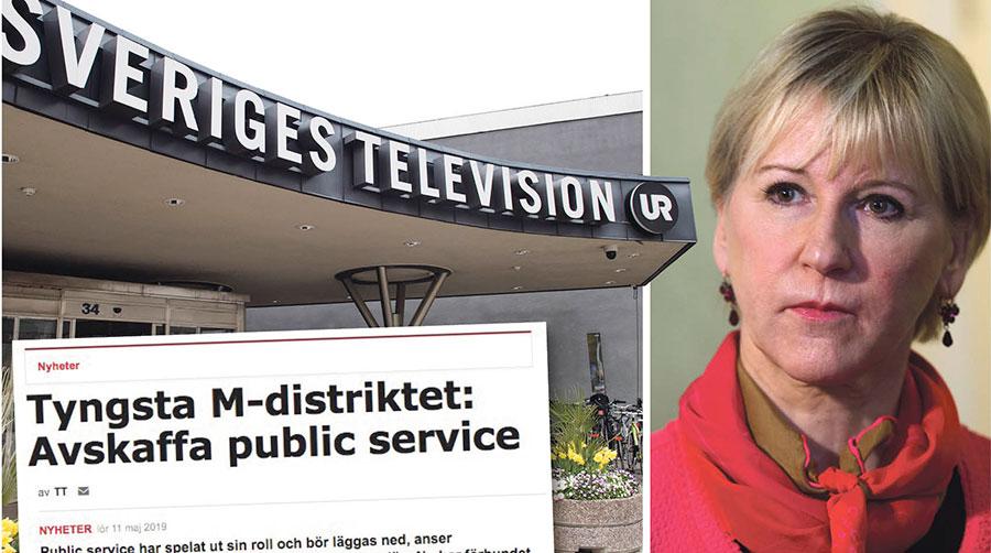 Moderaterna är inte ensamma om att vilja begränsa public service. Sverigedemokraterna har flera företrädare som hyllat utvecklingen i de länder där de fria medierna attackeras, skriver Margot Wallström.