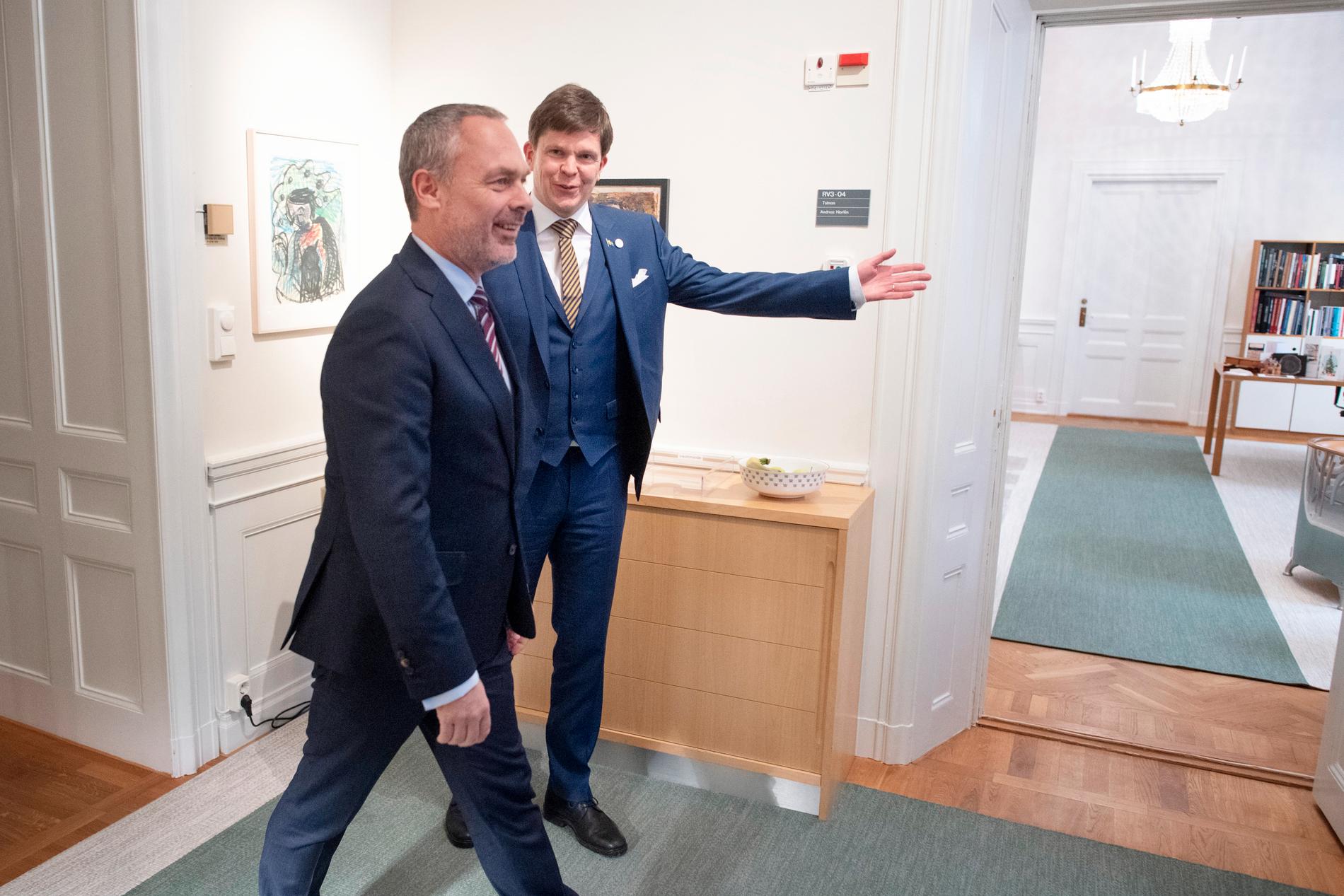 Jan Björklund möter talmannen