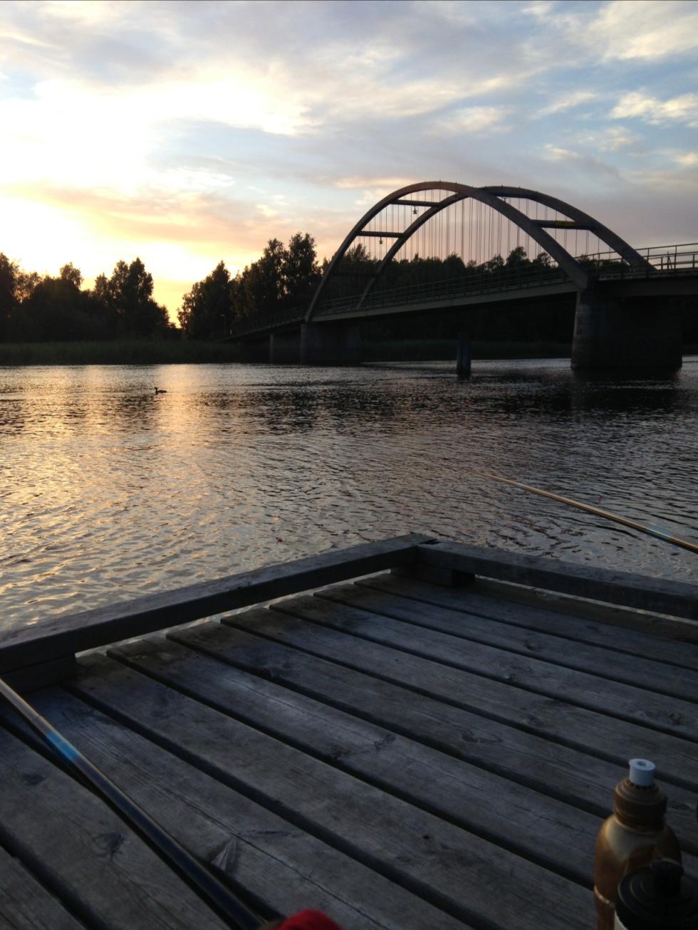 Kvällsfiske vid Jakobsbergsbron.