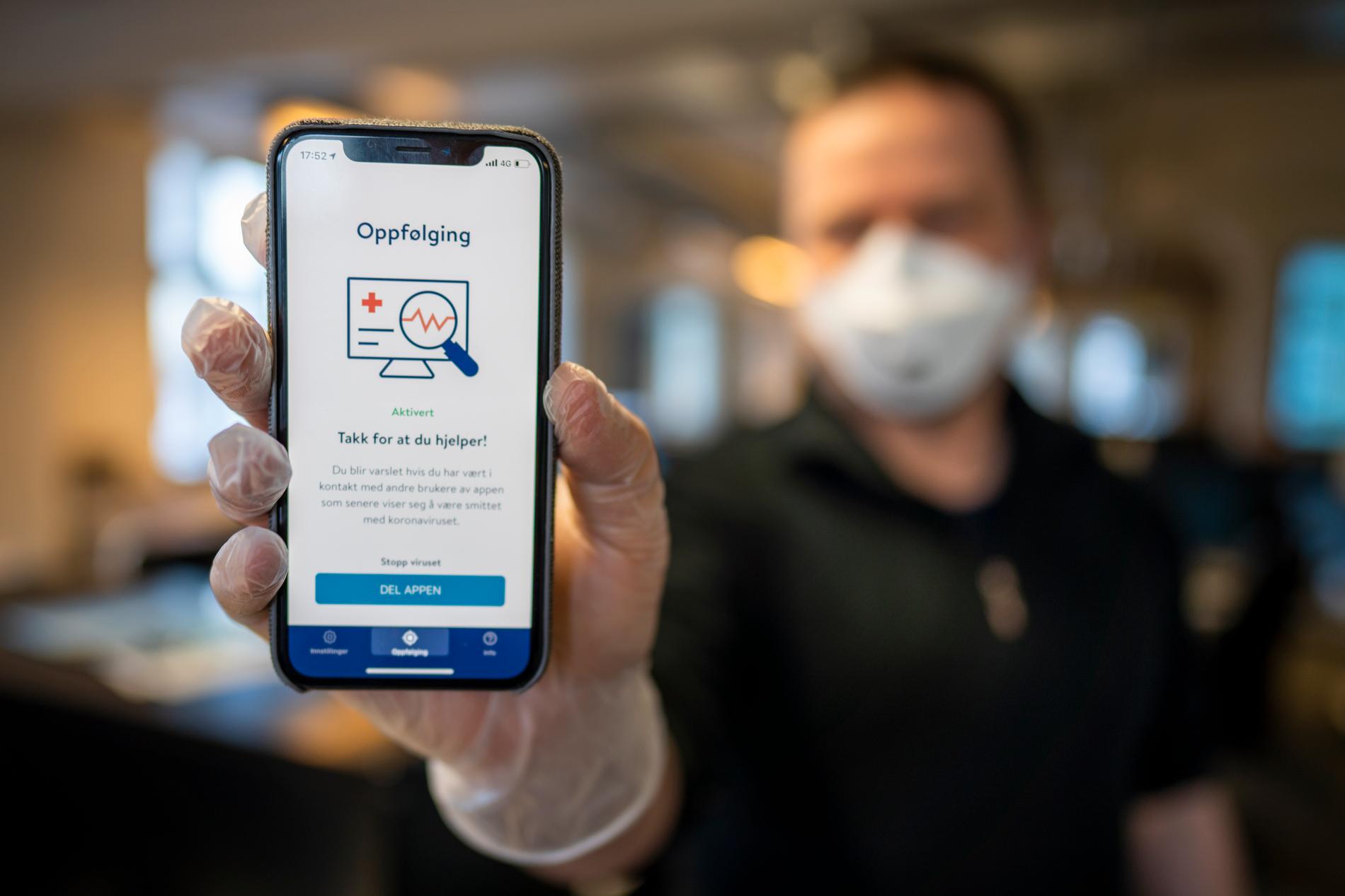 Norska Folkehelseinstituttets app Smittestopp ska användas för smittspårning och för att varna för om en användare varit i närheten av någon som har smittats av coronaviruset.