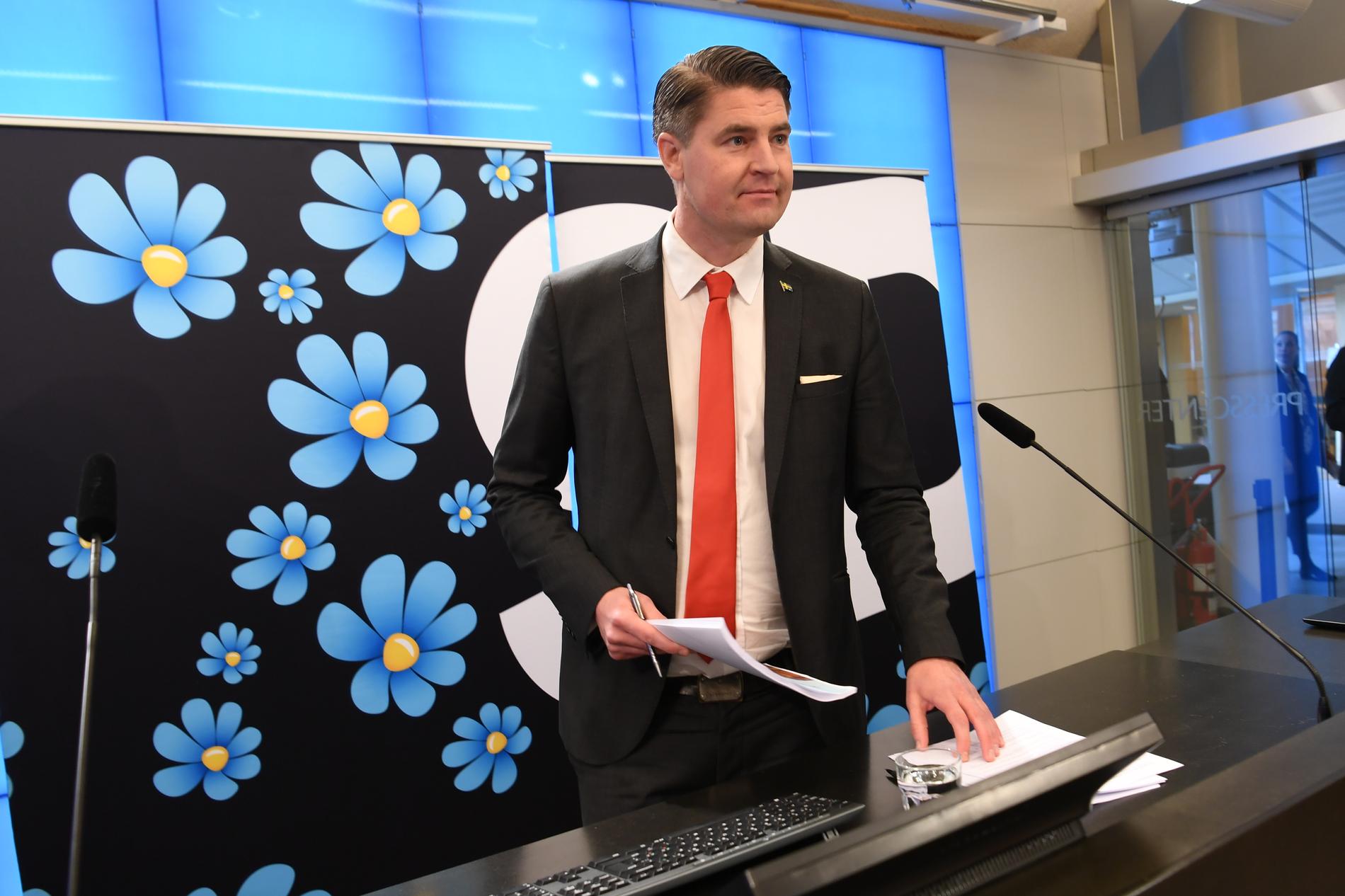 Sverigedemokraternas ekonomiskpolitiske talesperson Oscar Sjöstedt (SD).