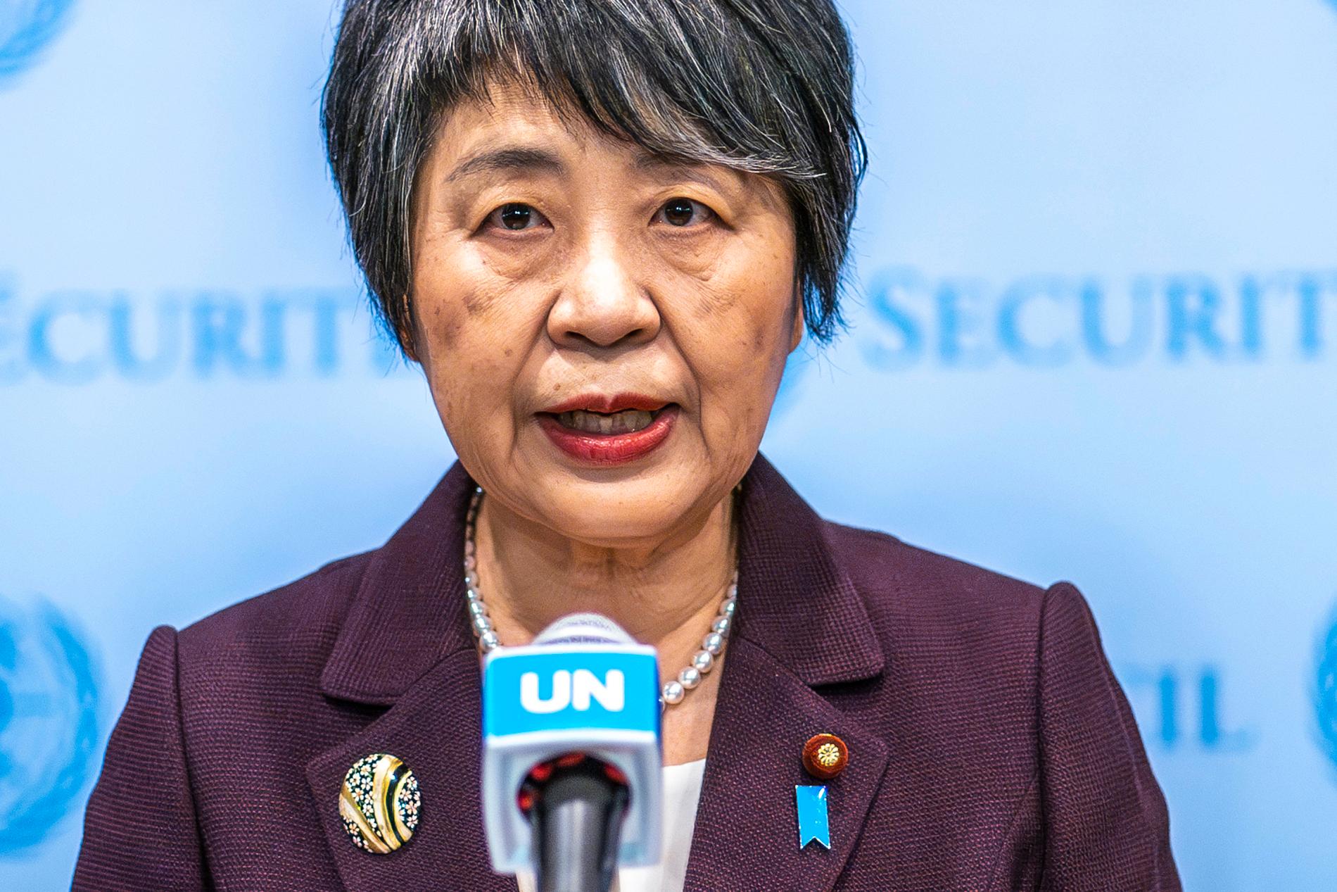 Japans utrikesminister Yoko Kamikawa. Arkivbild.