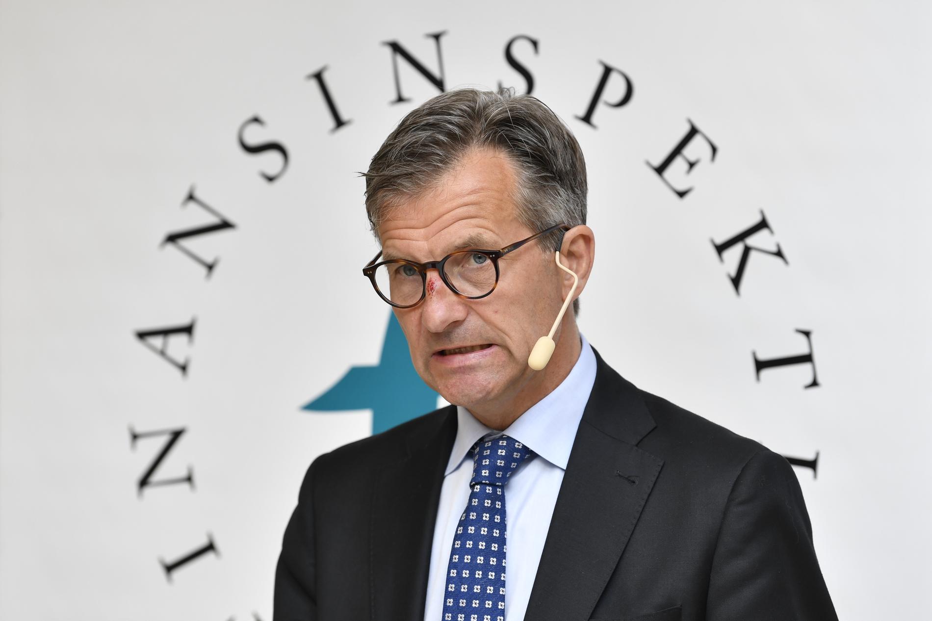 FI:s generaldirektör Erik Thedéen presenterar stabilitetsrapport.