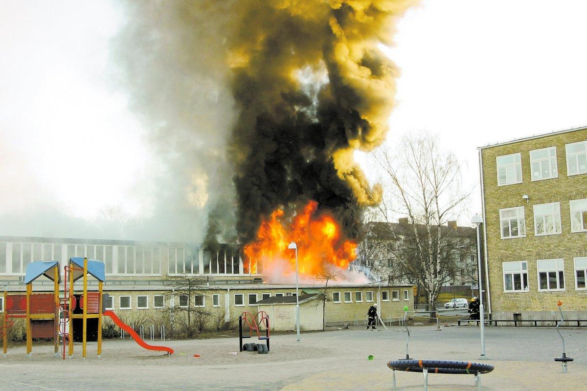 Grov mordbrand I natt brann Västertorps skola i södra Stockholm. Polisen har inlett en förundersökning om grov mordbrand, alternativt grov skadegörelse.