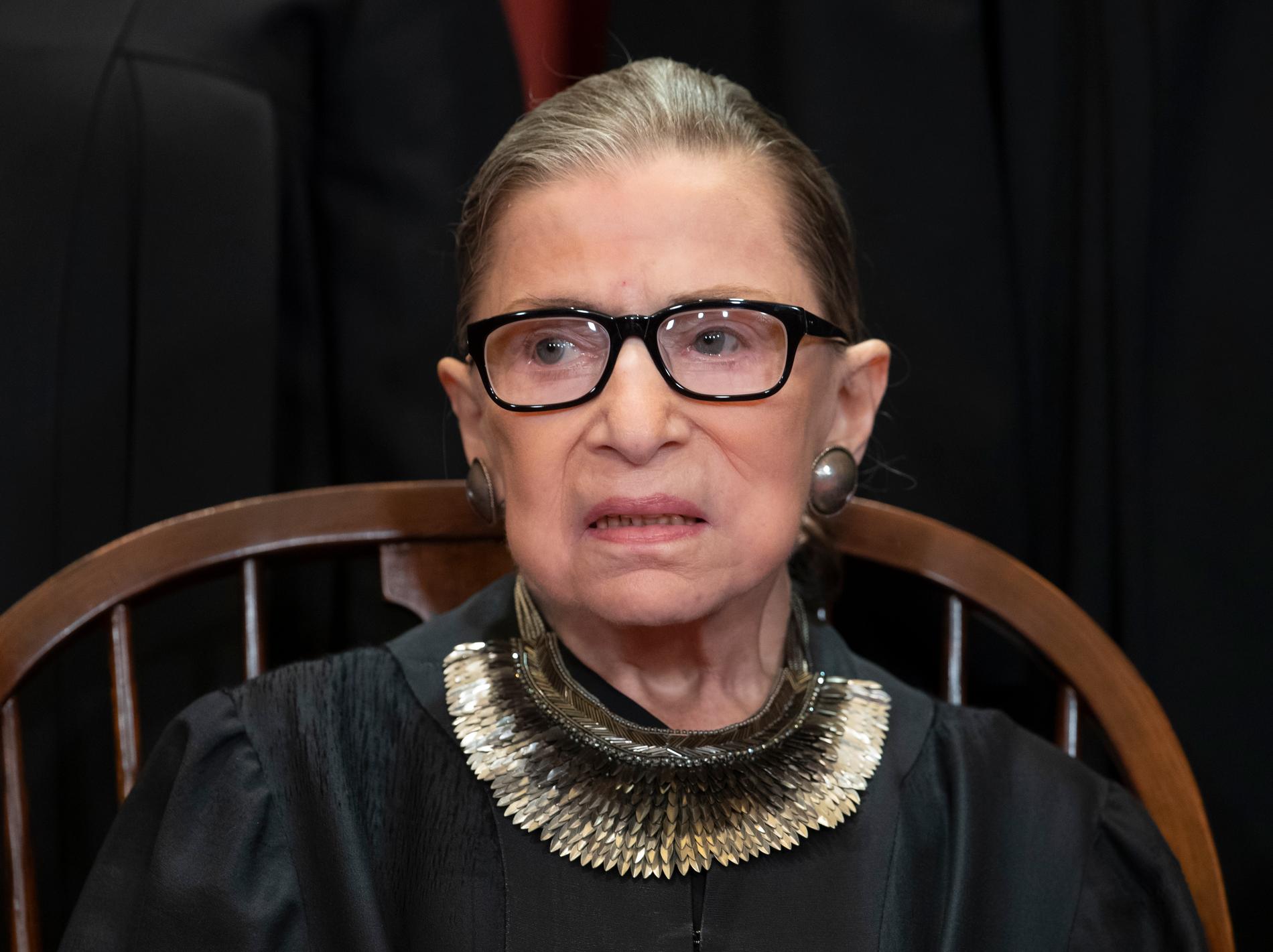 Domare Ruth Bader Ginsburg. Bilden är tagen i november 2018.
