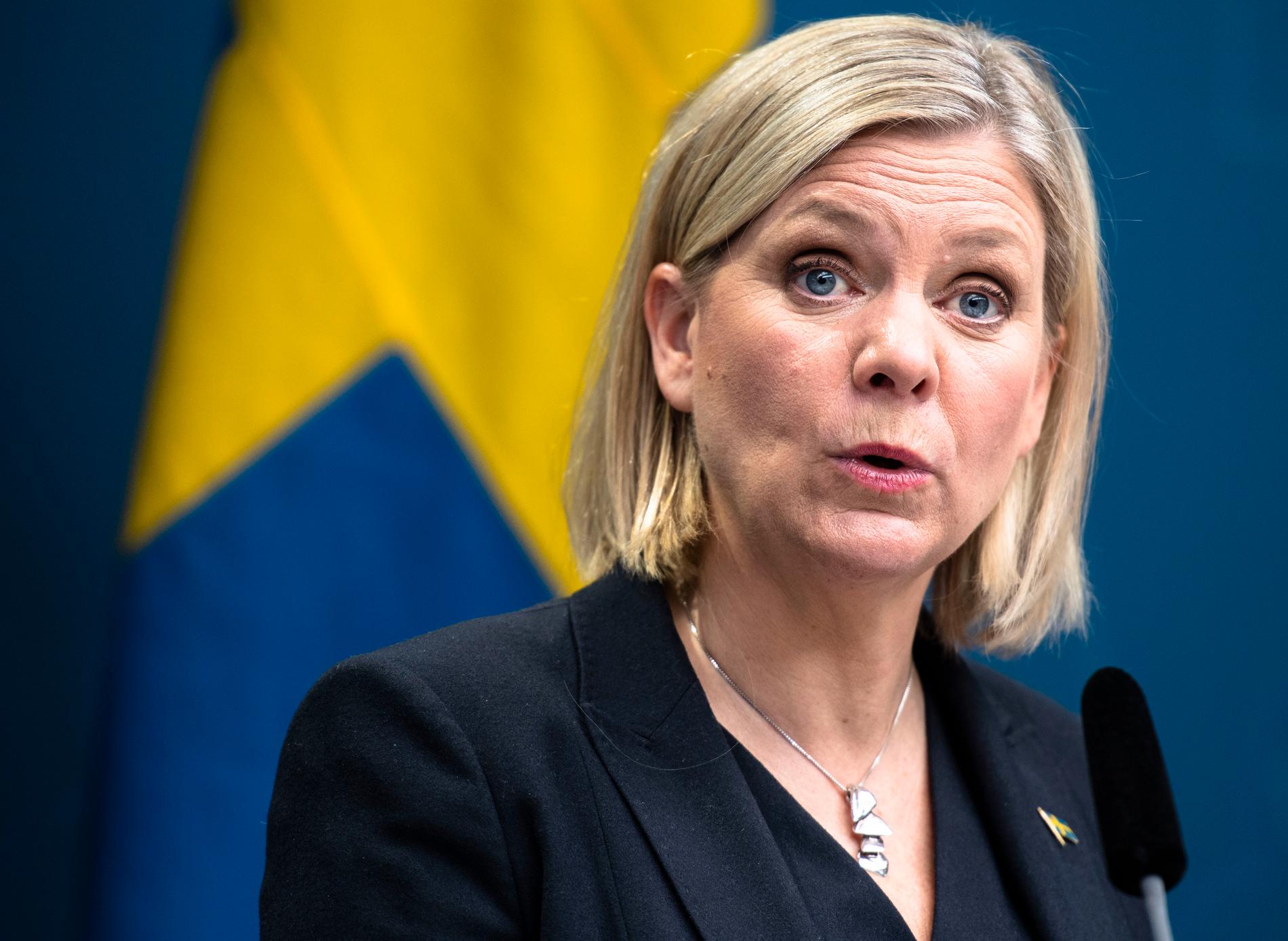 Magdalena Andersson, finansministern. 