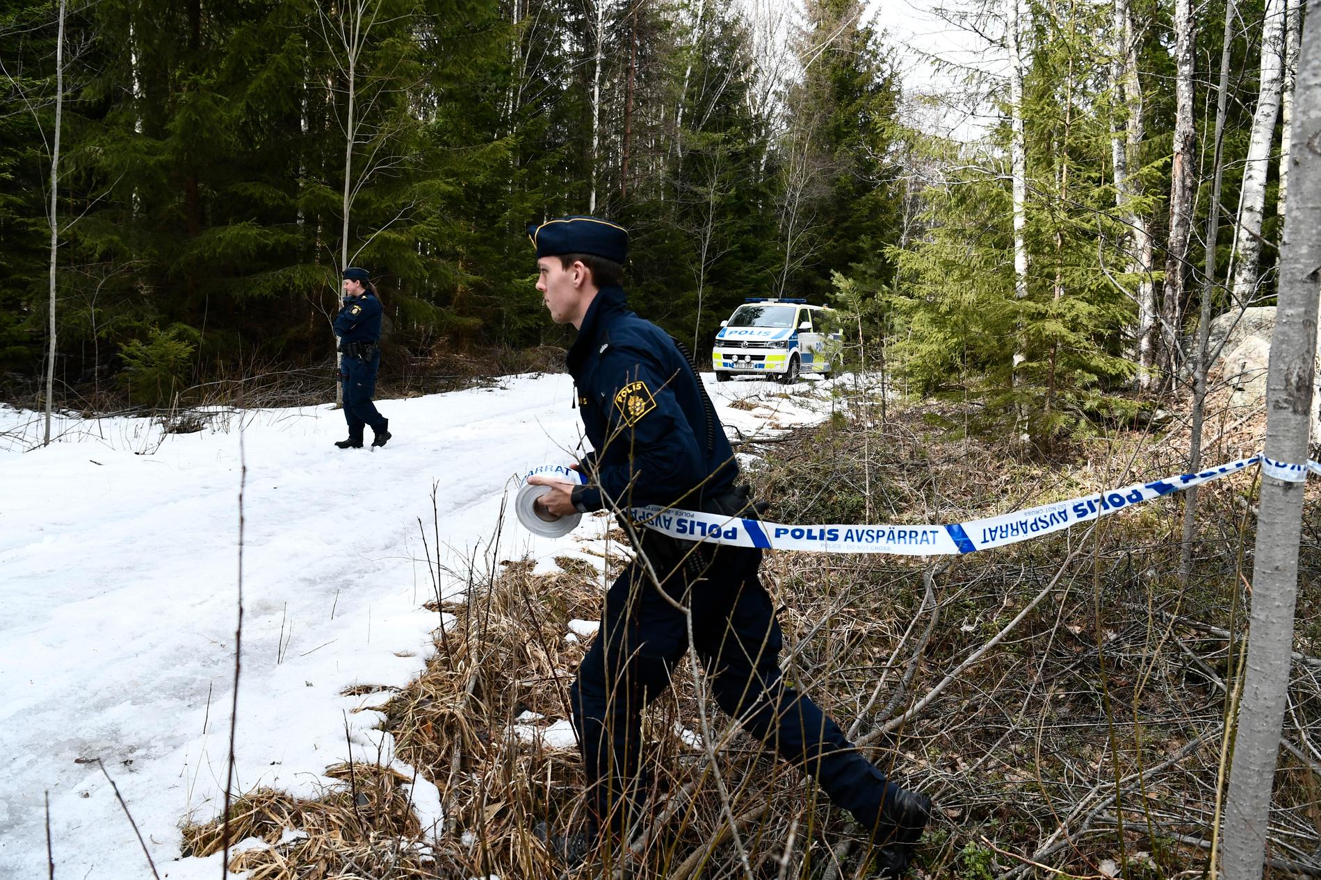 Skelettdelar påträffades i en skog i Västerås