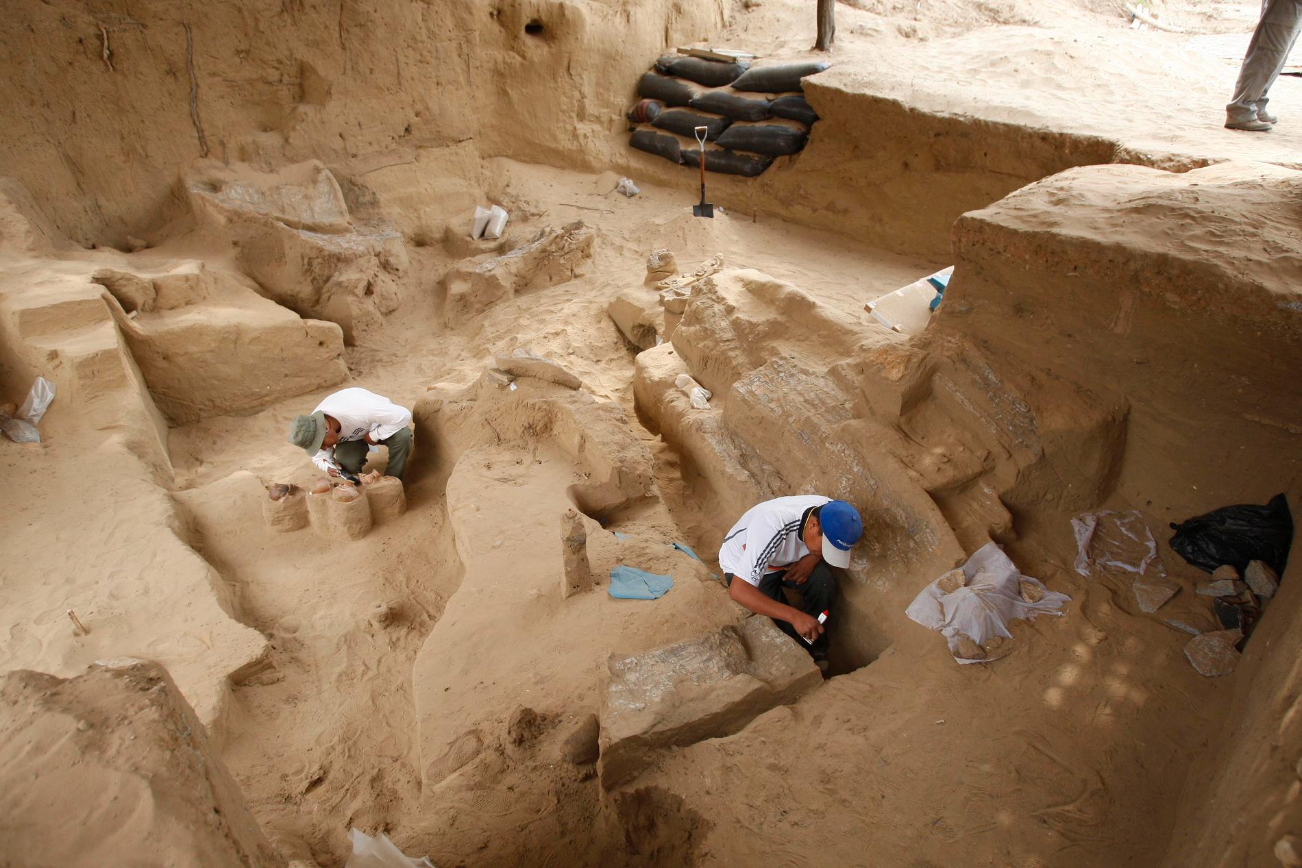 Arkivbild från en annan arkeologisk utgrävning i Peru.