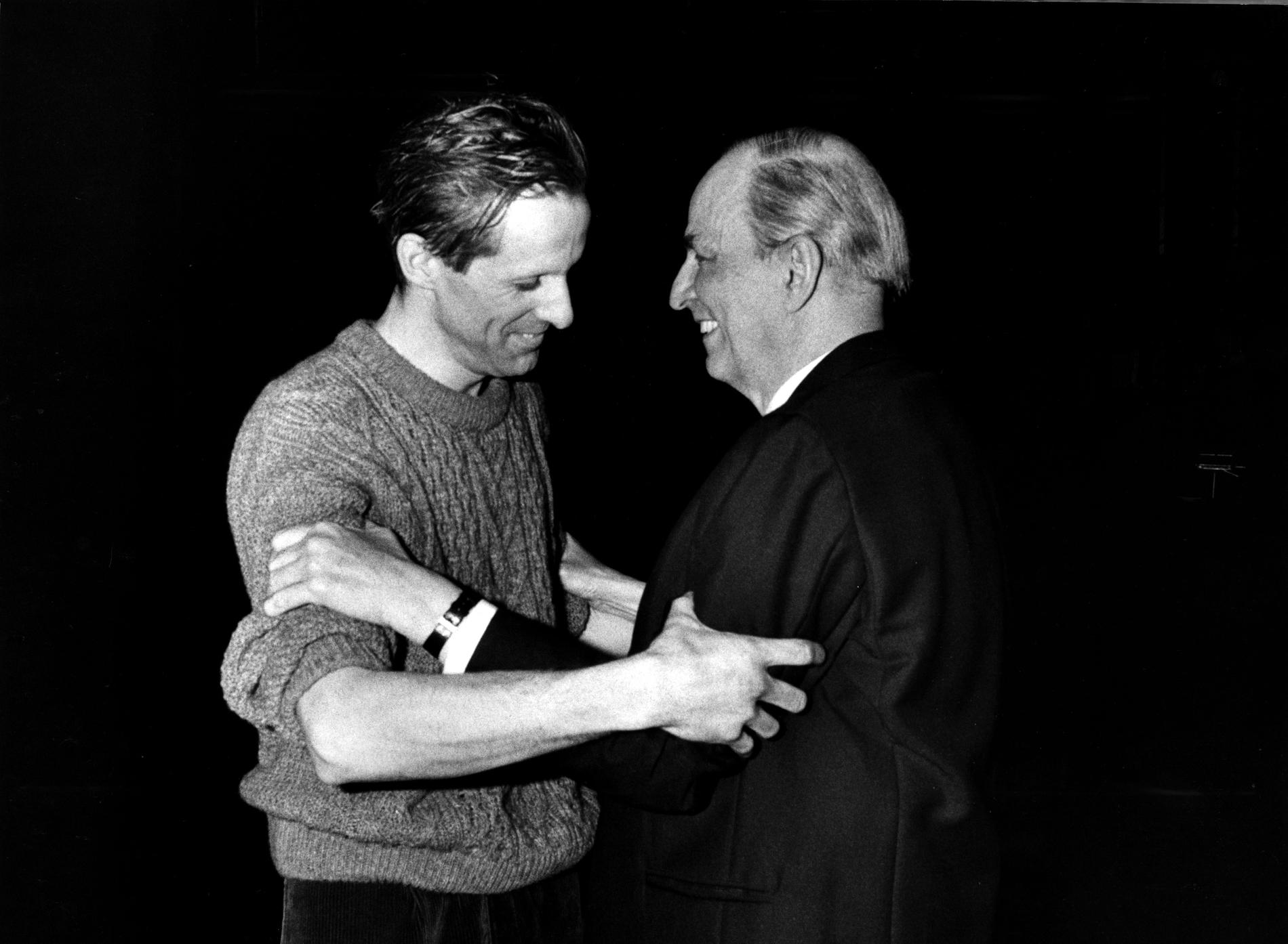 Peter Stormare och Ingmar Bergman 1986.