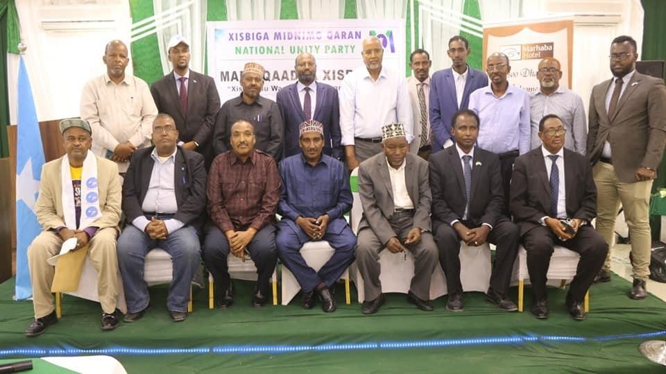 Abdirizak Waberi leder sedan 2017 ett islamistiskt parti i Somalia, National unity party.