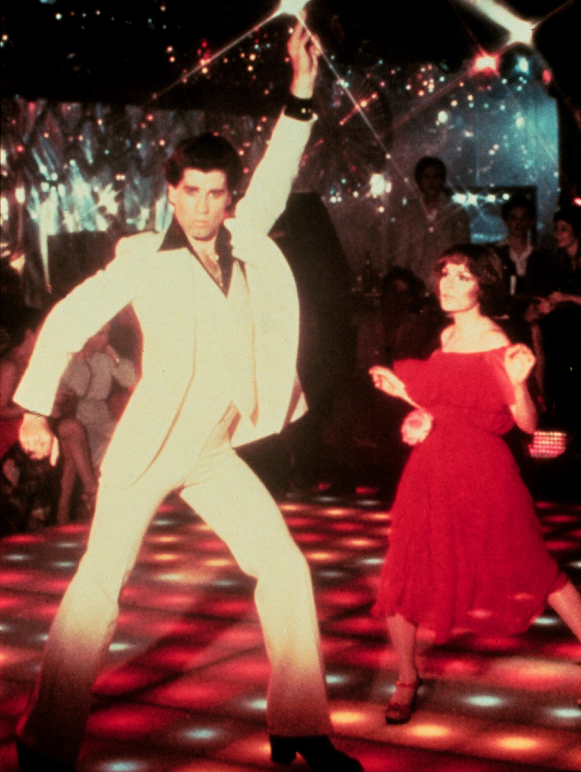 John Travolta i filmen ”Saturday night fever” från 1977