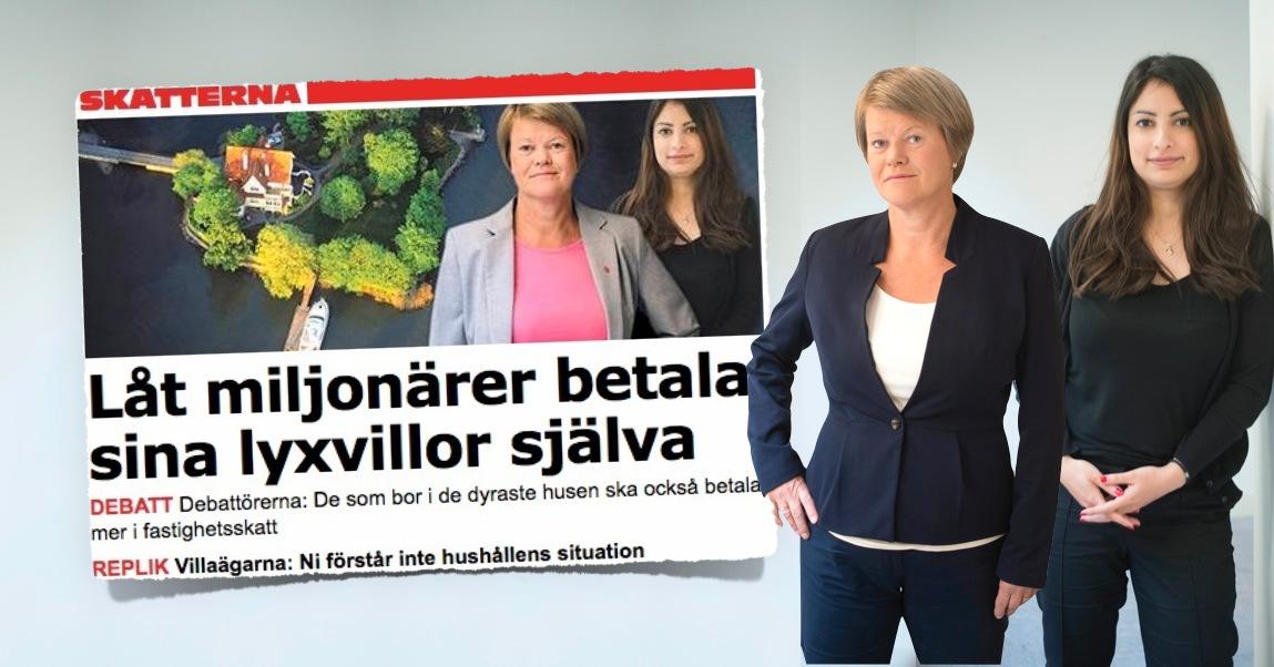 Sveriges villaägare borde rimligen inse att det system regeringen Reinfeldt införde 2008, där alla ska betala lika mycket i fastighetsavgift, är väldigt orättvist, skriver Ulla Andersson och Nooshi Dadgostar (V) i en replik till Villaägarna.