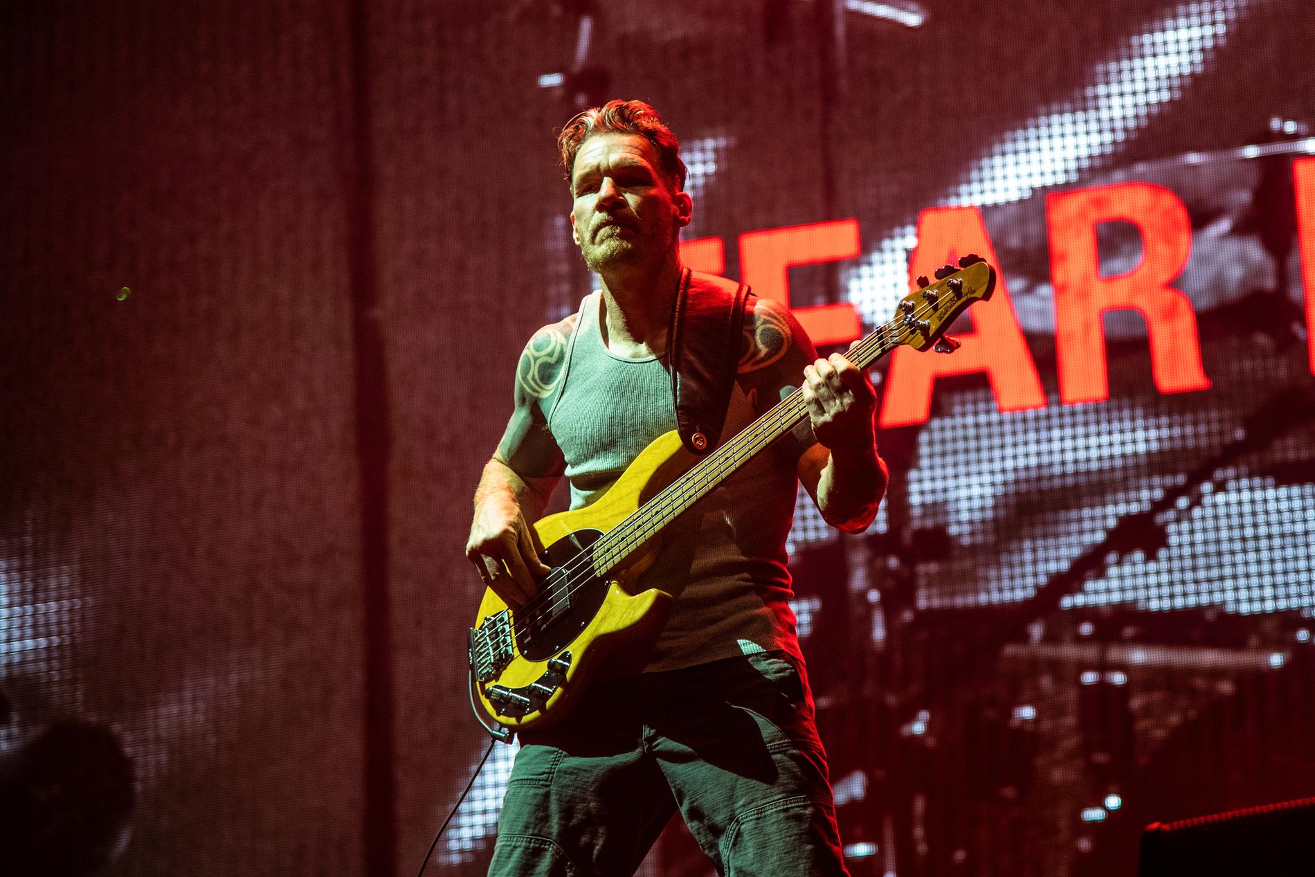  Tim Commerfor i Rage against the machine.