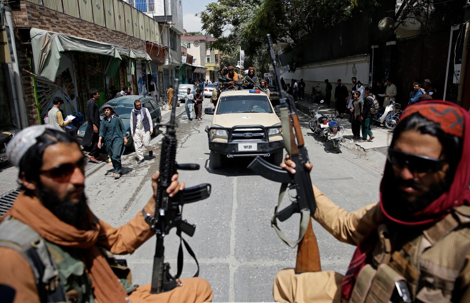 Talibankrigare i Kabul. 