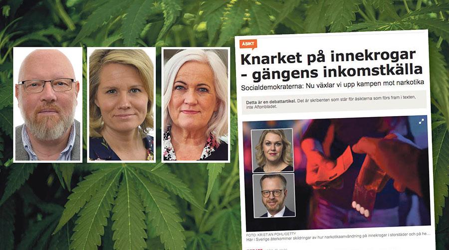 Narkotikaproblemen är inte isolerade till en grupp eller en samhällsklass – problemen finns i hela Sverige, skriver Michael Anefur, Pia Steensland och Acko Ankarberg Johansson.