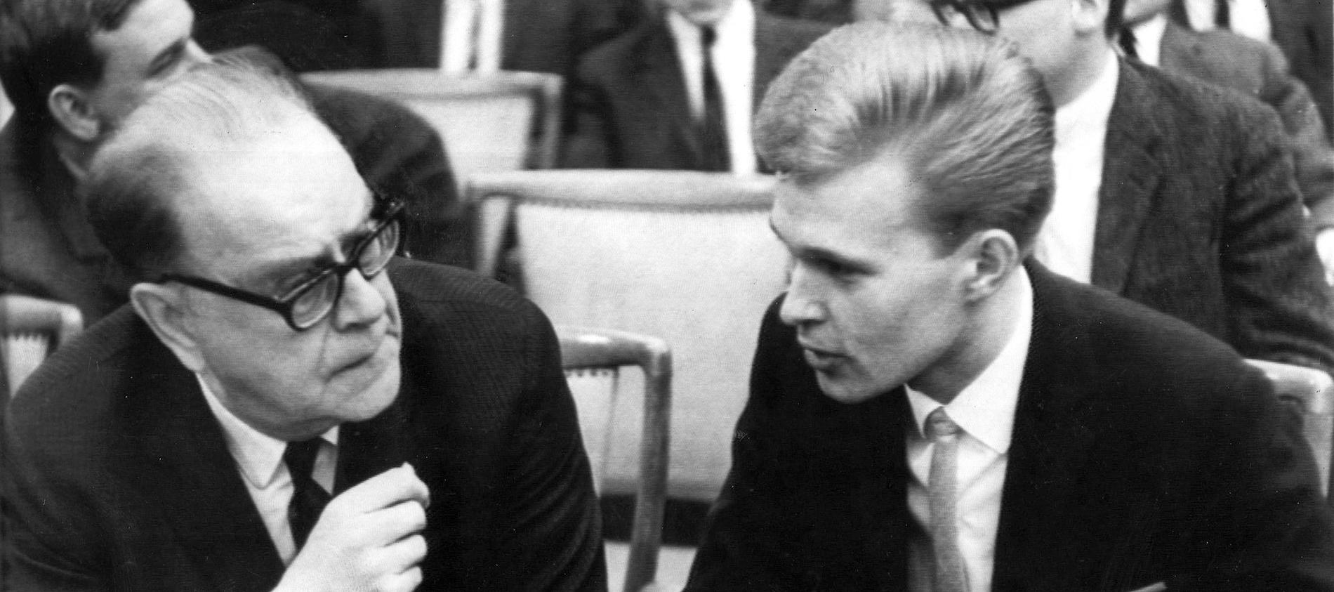 Tage Erlander och Olle Svenning 1966