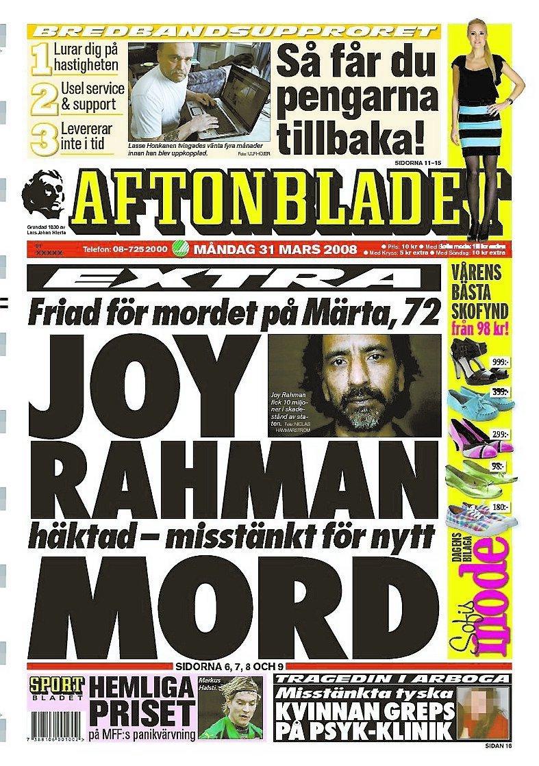 Aftonbladet 31 mars.