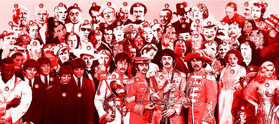 Hur många känner du igen på Sgt Pepper-omslaget? (rätt svar under artikeln).