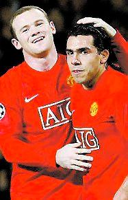 Rooney och Tevez.