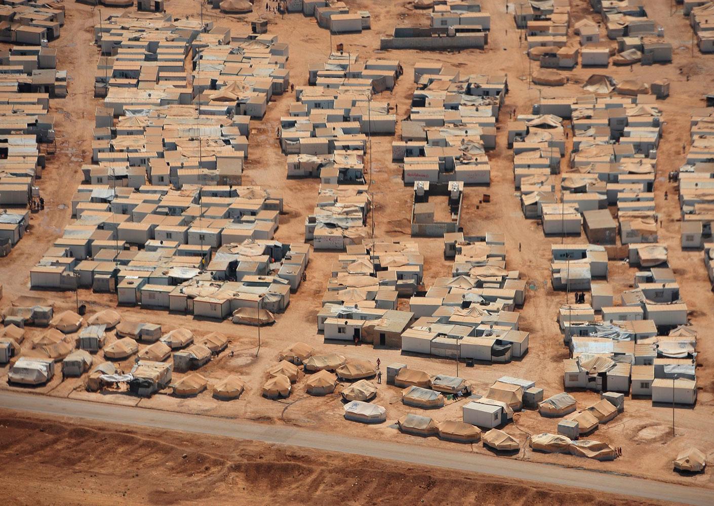 Flyktingläger i Jordanien.