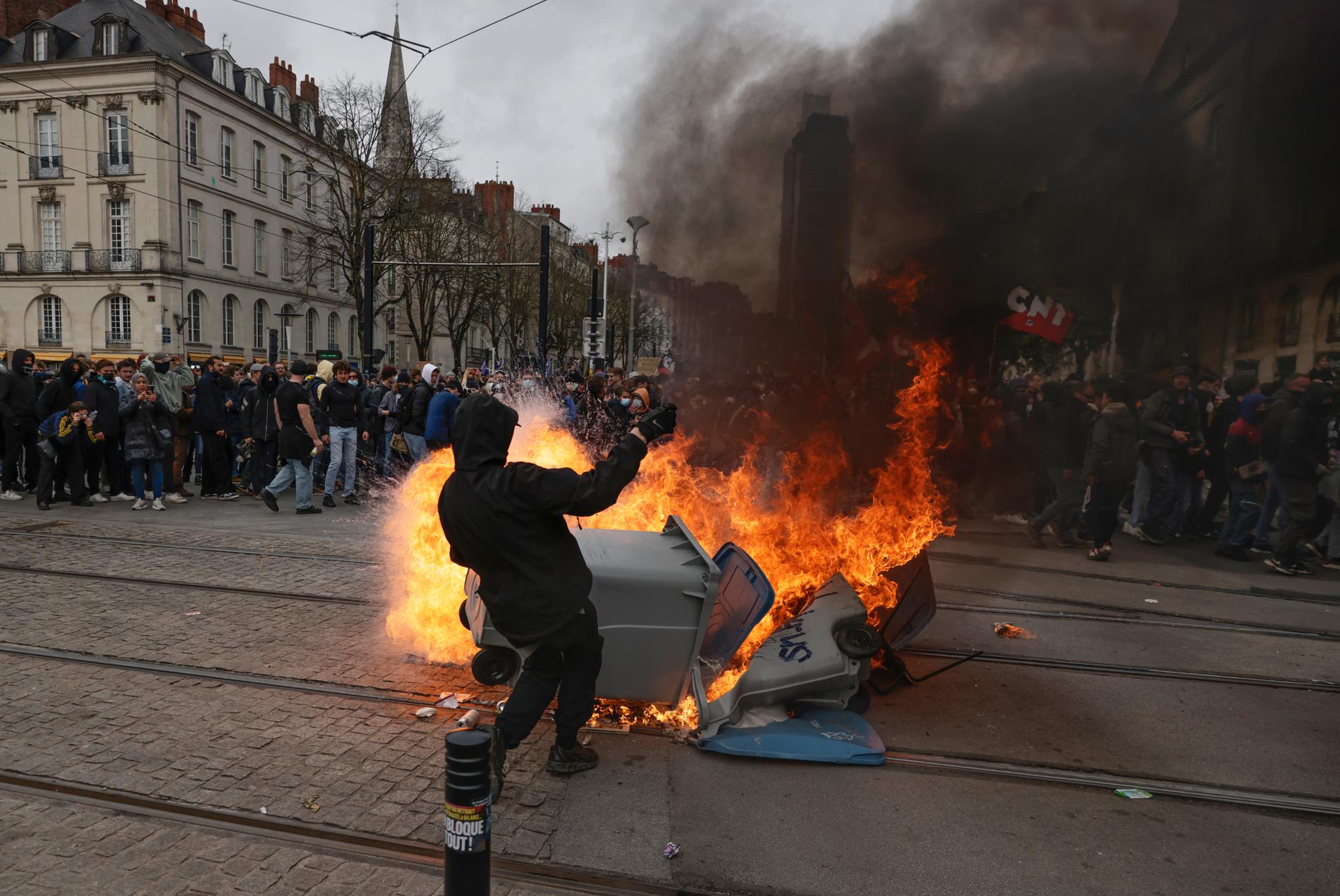 Protesterna i Nantes. 