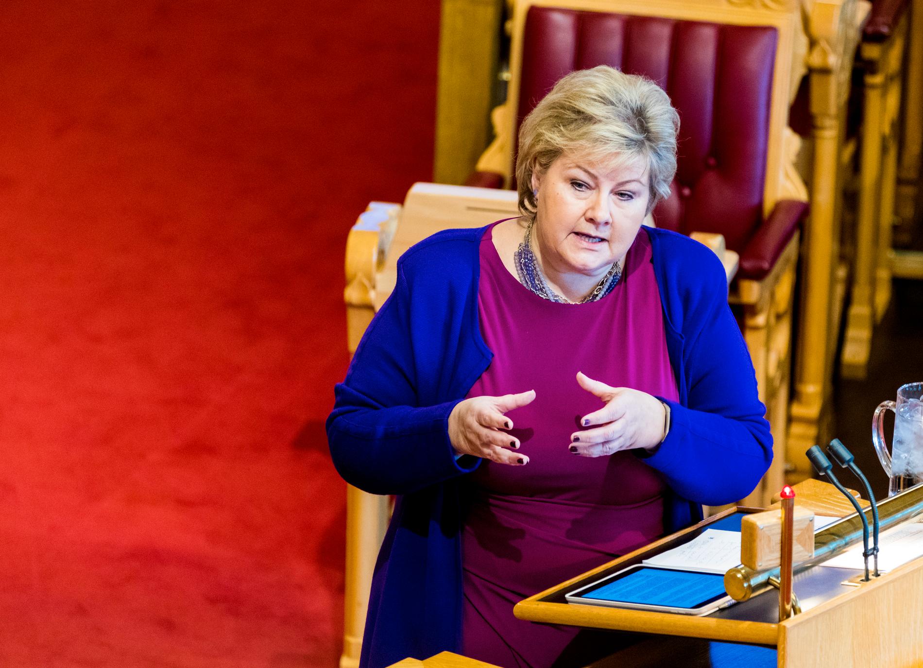 Norges statsminister Erna Solberg träffade Jensen under måndagsförmiddagen. 