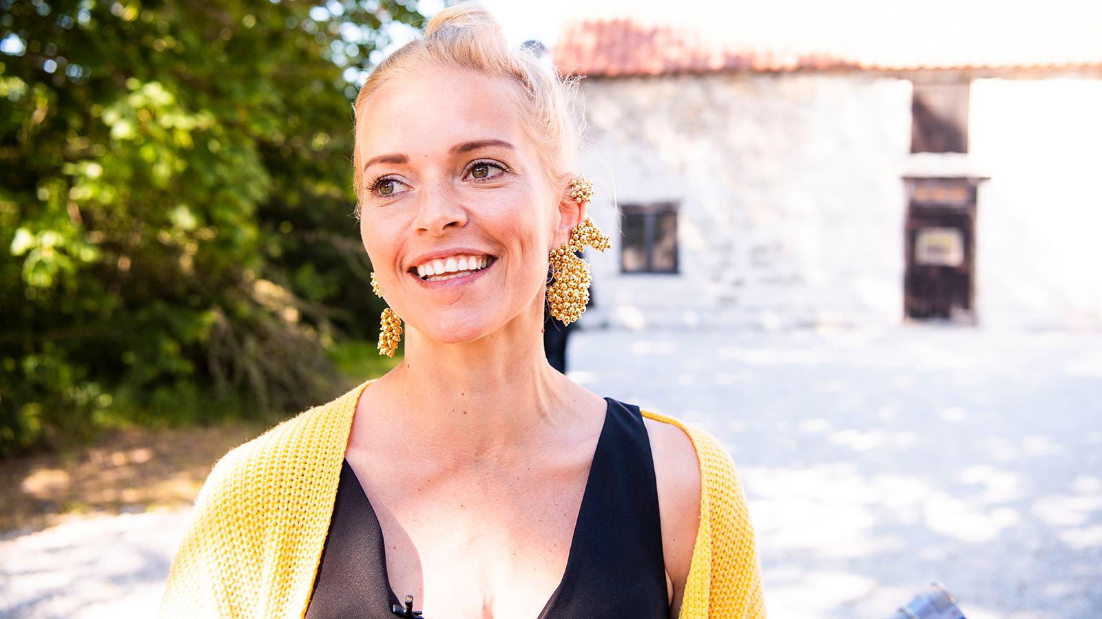 Petra Marklund tillbaka på Gotland för att spela in ”Så mycket bättre” 2019.
