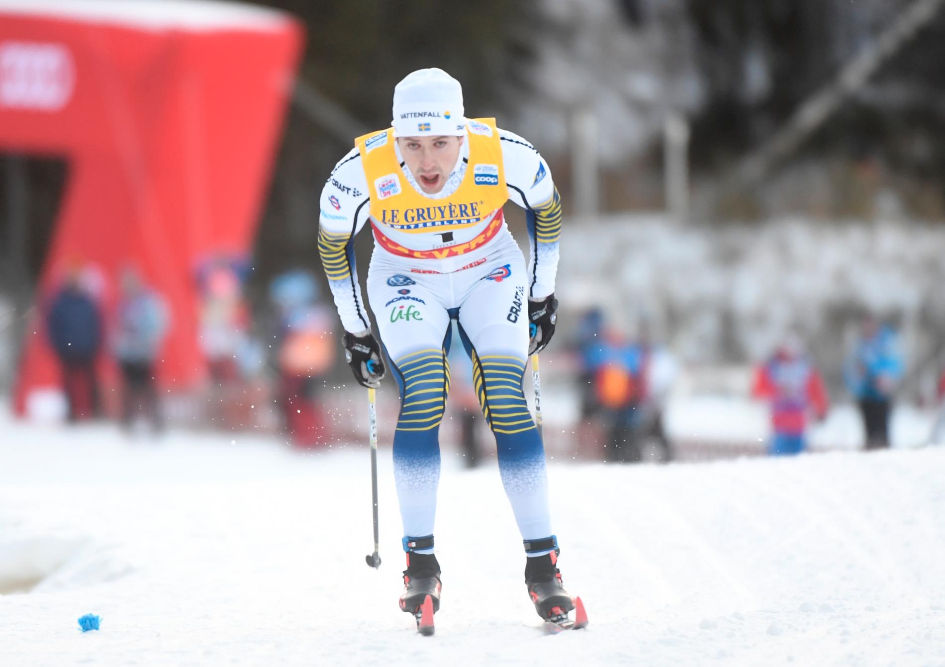 Teodor Petersons sprintdag i Otepää tog slut i semifinalen. Arkivbild.