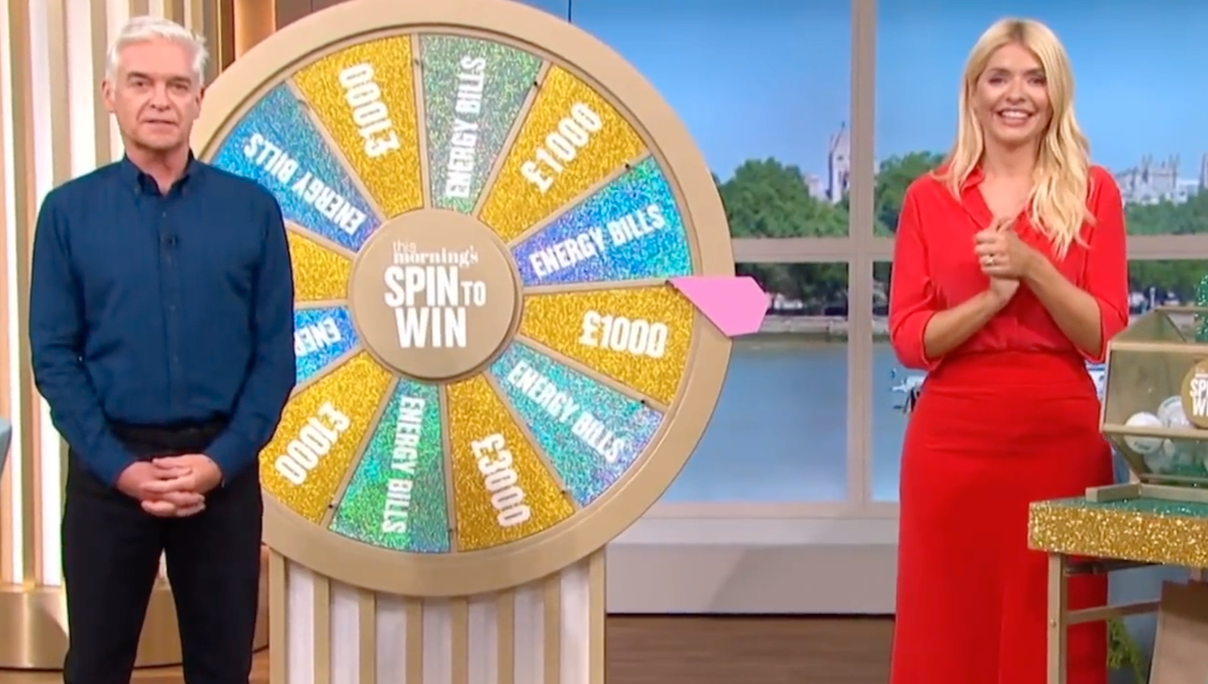 ”Spin to win” är ett populärt inslag på ITV:s dagliga program ”This morning show”.