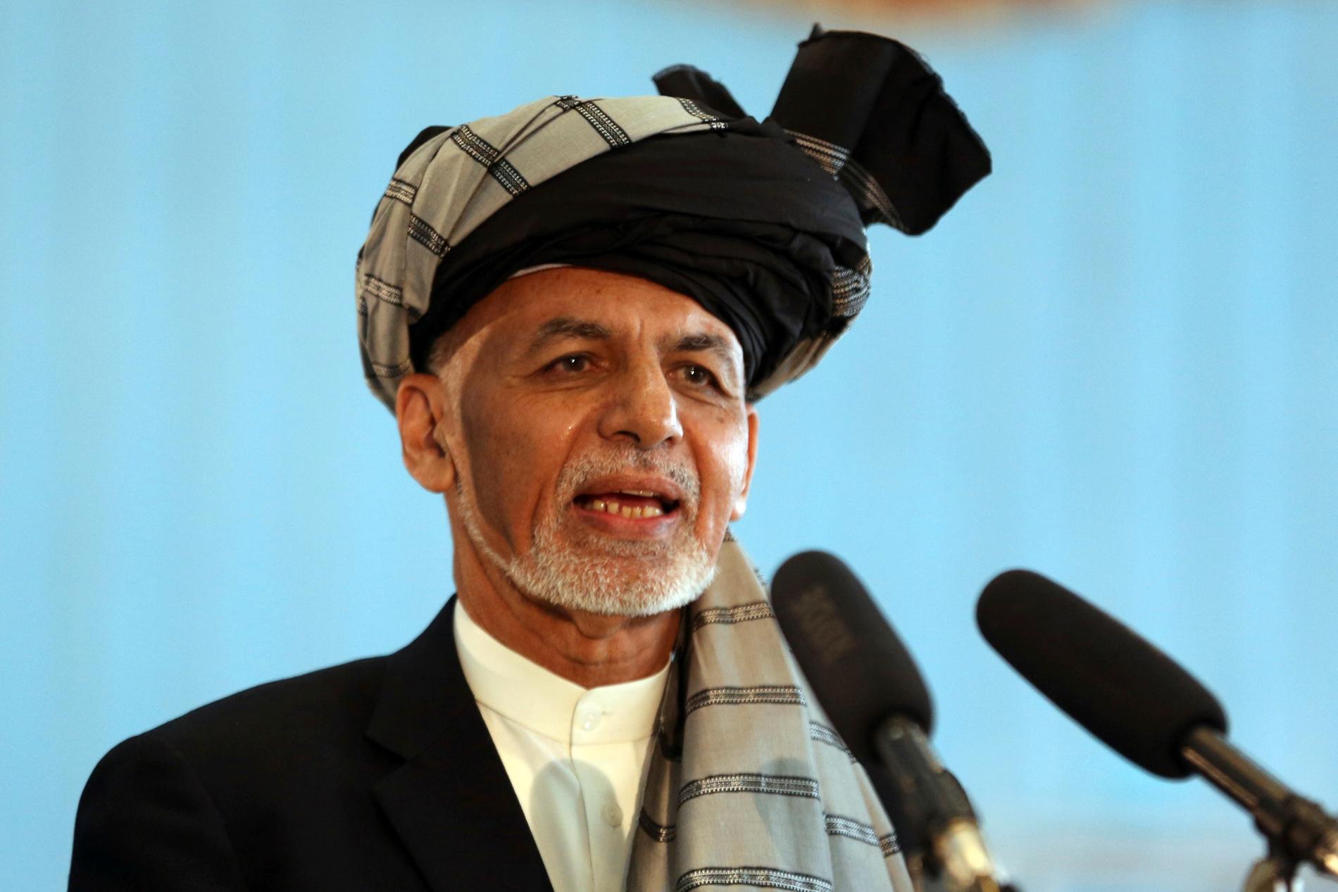 Afghanistans president Ashraf Ghani under valdagen.