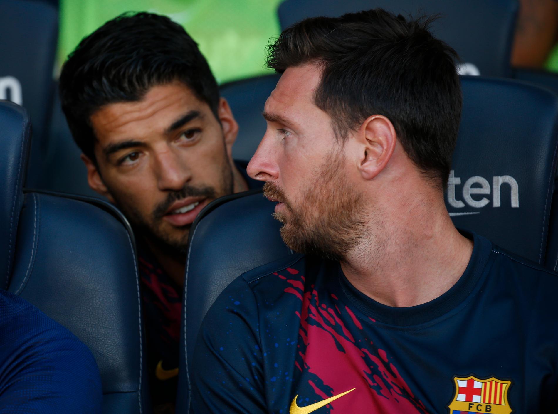 Luis Suarez och Leo Messi. 