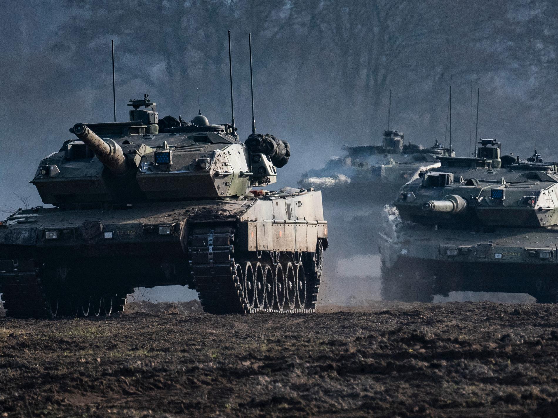 Stridsvagnar i bataljonen till Lettland