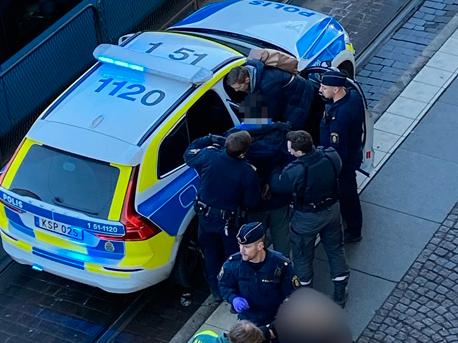 Här grips misstänkta knivmannen i Göteborg