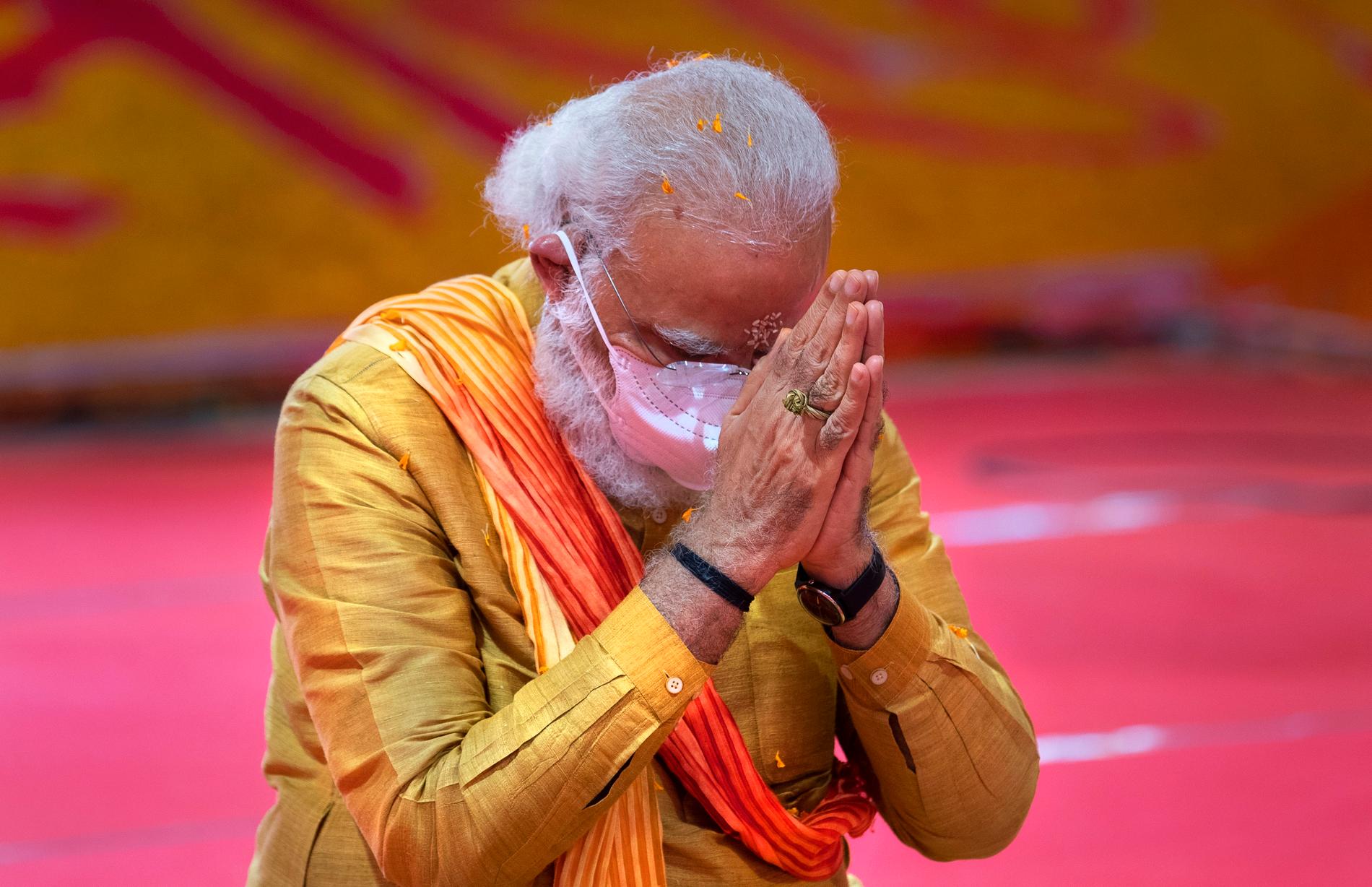 Indiens premiärminister Narendra Modi (på bilden) uttryckte sin sorg efter SPB:s död. Arkivbild.