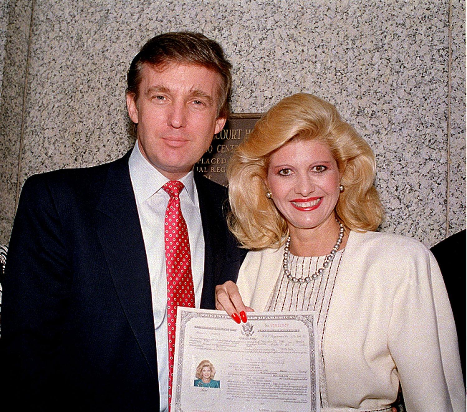 Donald och Ivana Trump var gifta 1977–1992.