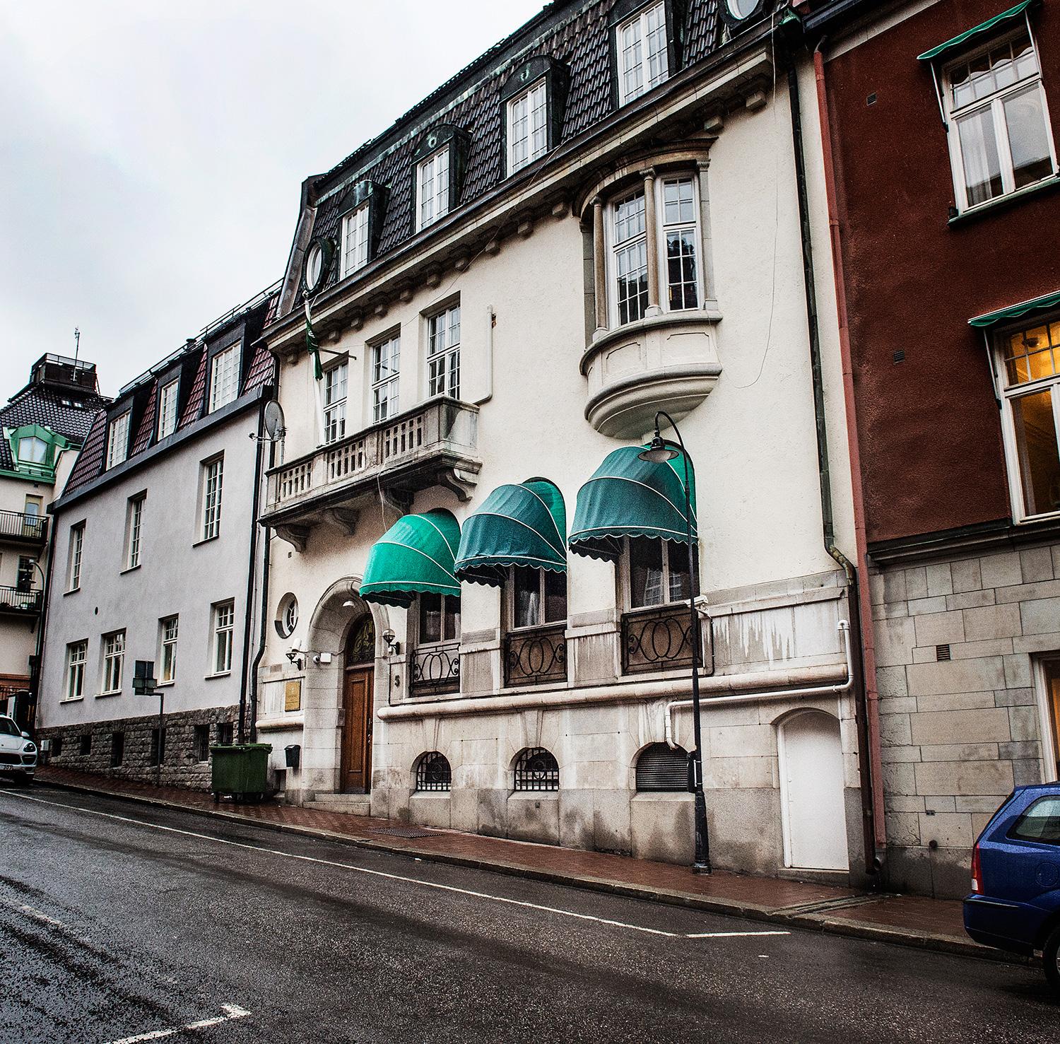 Saudiarabiens ambassad på Östermalm i Stockholm.