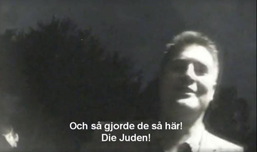 SD:s ekonomisk-politiske talesperson Oscar Sjöstedt skämtade om sina nazistvänner som sparkade på döda får och kallade kropparna "Die Juden".