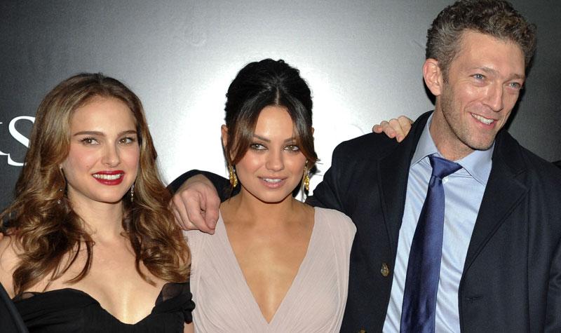 Natalie Portman, Mila Kunis och Vincent Cassel vid premiären av ”Black swan” i New York.