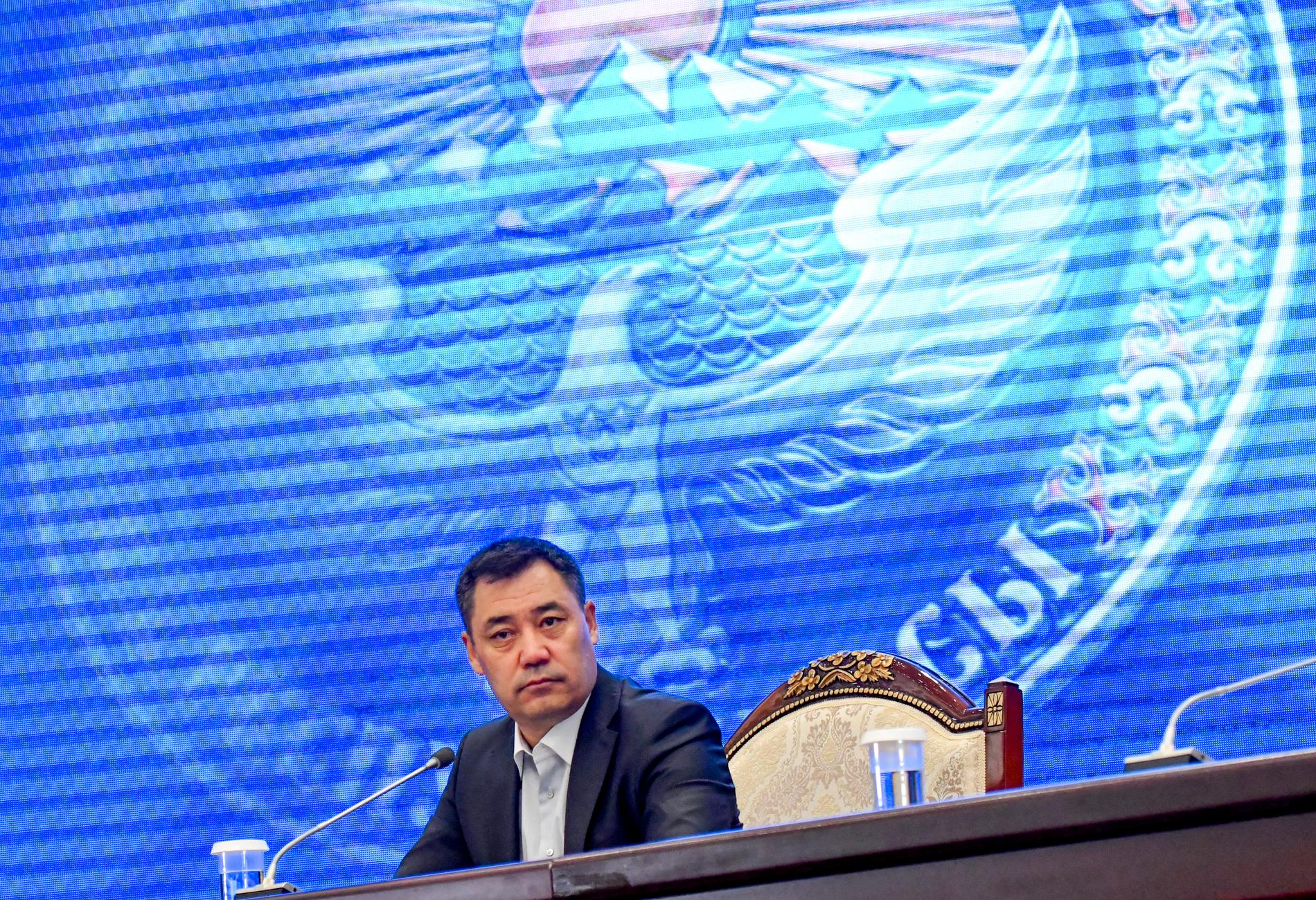 Kirgizistans tillförordnade ledare Sadyr Japarov. Arkivbild.