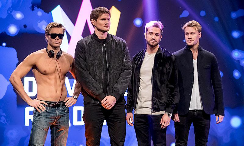 Fredrik Thernell "DJ-Hunk", Johan Gunterberg, Christopher Martland och Tor Wallin är aktuella för Melodifestivalen – två av gruppens deltagare kan dessutom förstärka Umeå i basketligan.